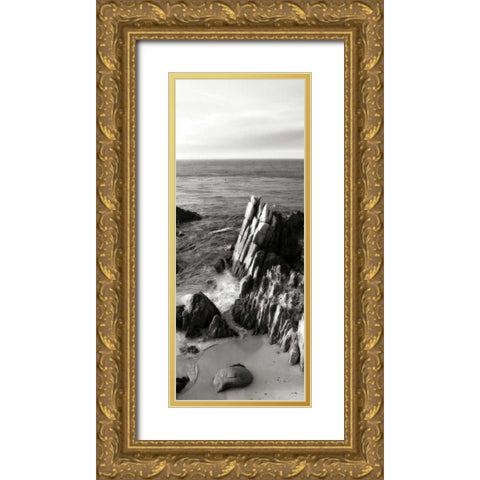Lovers Point Panel BW 4 Gold Ornate Wood Framed Art Print with Double Matting by Hausenflock, Alan