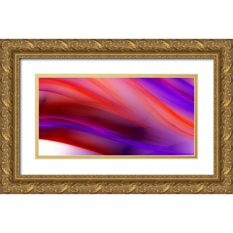 Flow I Gold Ornate Wood Framed Art Print with Double Matting by Hausenflock, Alan