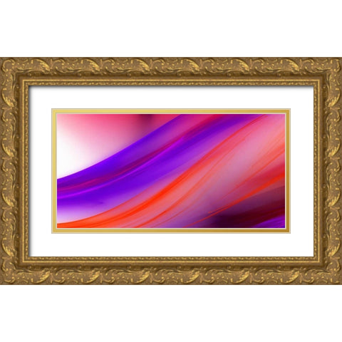 Flow II Gold Ornate Wood Framed Art Print with Double Matting by Hausenflock, Alan