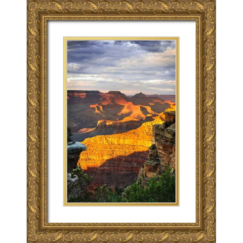 Mather Point Sunset V Gold Ornate Wood Framed Art Print with Double Matting by Hausenflock, Alan