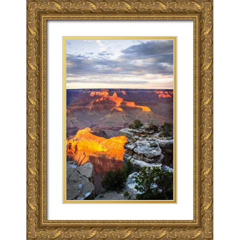 Mather Point Sunset VI Gold Ornate Wood Framed Art Print with Double Matting by Hausenflock, Alan
