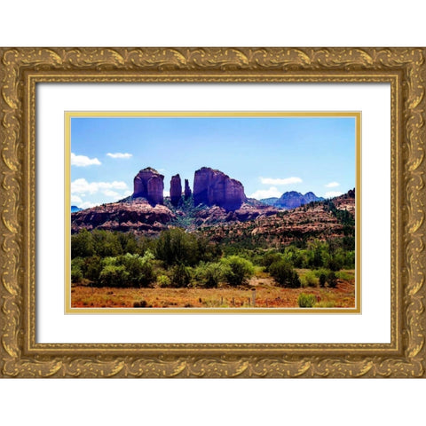 Cathedral Rock I Gold Ornate Wood Framed Art Print with Double Matting by Hausenflock, Alan