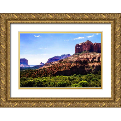 Cathedral Rock II Gold Ornate Wood Framed Art Print with Double Matting by Hausenflock, Alan