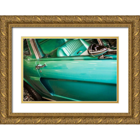 Mighty Mustang II Gold Ornate Wood Framed Art Print with Double Matting by Hausenflock, Alan