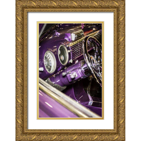 Purple Flamer II Gold Ornate Wood Framed Art Print with Double Matting by Hausenflock, Alan