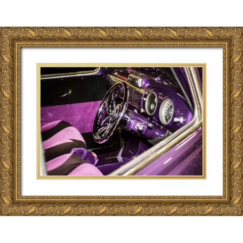 Purple Flamer III Gold Ornate Wood Framed Art Print with Double Matting by Hausenflock, Alan