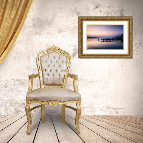 Neale Sound Sunrise III Gold Ornate Wood Framed Art Print with Double Matting by Hausenflock, Alan