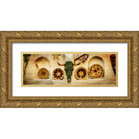 American Indian Craft I Gold Ornate Wood Framed Art Print with Double Matting by Hausenflock, Alan