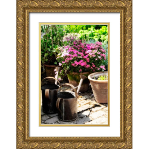 The Garden Nook III Gold Ornate Wood Framed Art Print with Double Matting by Hausenflock, Alan