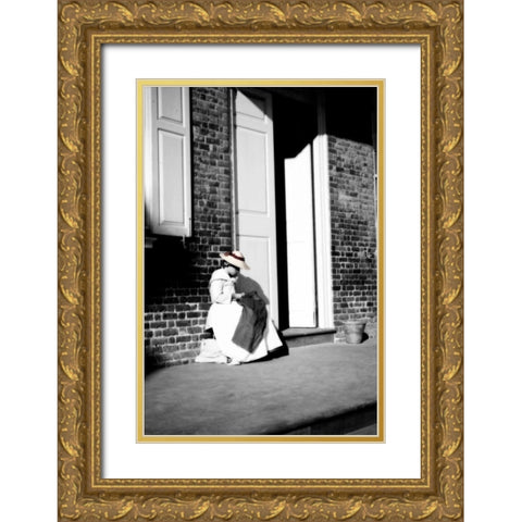 The Seamstress Gold Ornate Wood Framed Art Print with Double Matting by Hausenflock, Alan