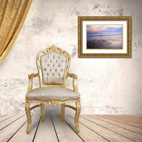Soft Shore II Gold Ornate Wood Framed Art Print with Double Matting by Hausenflock, Alan