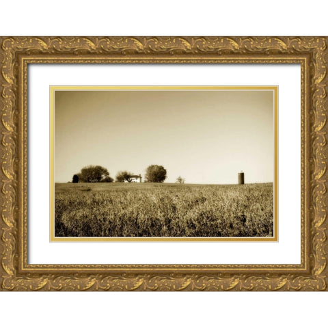 Goochland Farm II Gold Ornate Wood Framed Art Print with Double Matting by Hausenflock, Alan