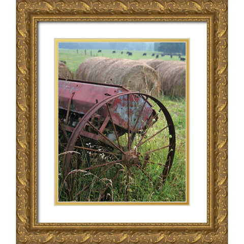 Sewing Seeds I Gold Ornate Wood Framed Art Print with Double Matting by Larson, Scott