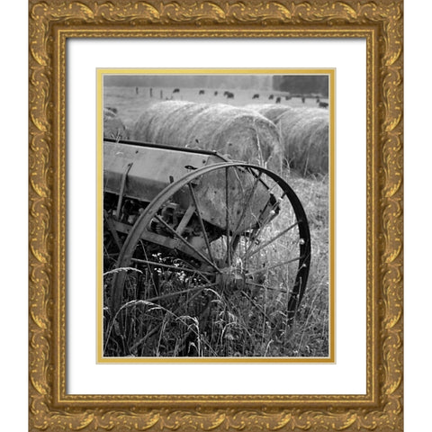 Sewing Seeds II Gold Ornate Wood Framed Art Print with Double Matting by Larson, Scott