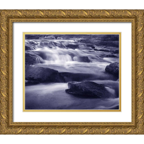 Moving Water II Gold Ornate Wood Framed Art Print with Double Matting by Larson, Scott