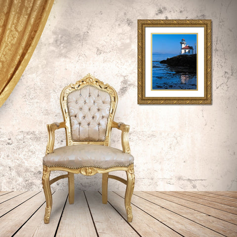 Limekiln Lighthouse Gold Ornate Wood Framed Art Print with Double Matting by Leahy, Ike