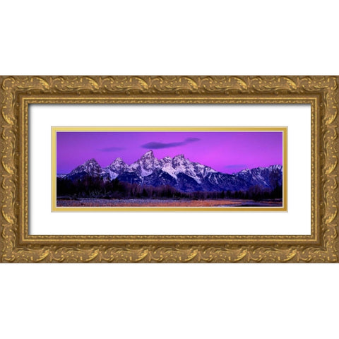 Grand Teton National Park X Gold Ornate Wood Framed Art Print with Double Matting by Leahy, Ike