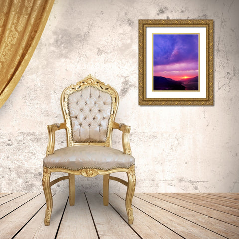 Columbia River Gorge II Gold Ornate Wood Framed Art Print with Double Matting by Leahy, Ike