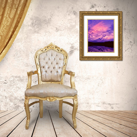 Mt. Hood XXI Gold Ornate Wood Framed Art Print with Double Matting by Leahy, Ike