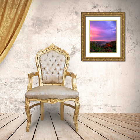 Columbia River Gorge IX Gold Ornate Wood Framed Art Print with Double Matting by Leahy, Ike
