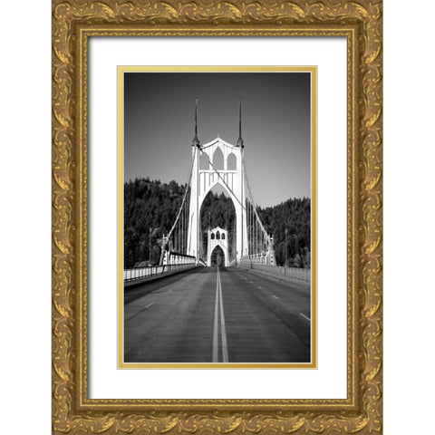 Portland Gothic Gold Ornate Wood Framed Art Print with Double Matting by Leahy, Ike
