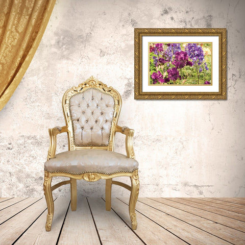 Purple Garden I Gold Ornate Wood Framed Art Print with Double Matting by Love, Maureen