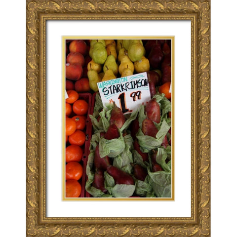 Starkrimson I Gold Ornate Wood Framed Art Print with Double Matting by Love, Maureen