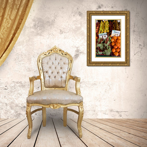 Fruit Stand II Gold Ornate Wood Framed Art Print with Double Matting by Love, Maureen