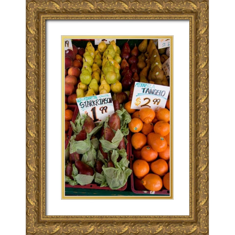 Fruit Stand II Gold Ornate Wood Framed Art Print with Double Matting by Love, Maureen