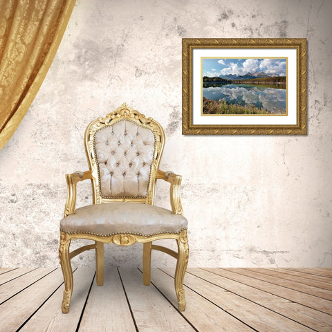 Herbert Lake Gold Ornate Wood Framed Art Print with Double Matting by Malvin, Larry