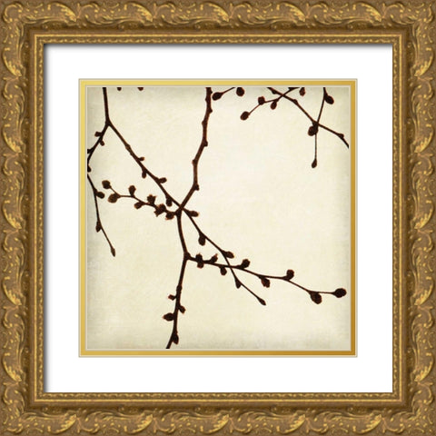 Branches I Gold Ornate Wood Framed Art Print with Double Matting by Melious, Amy