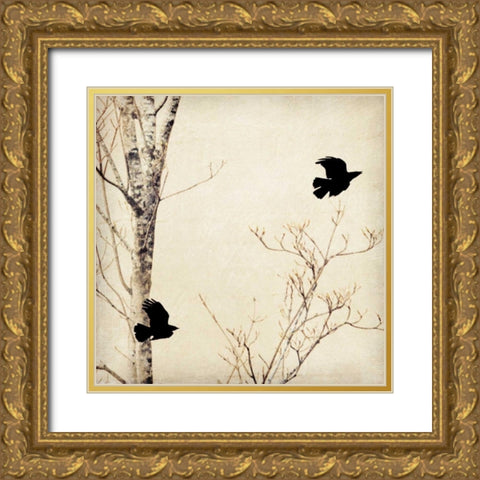 In Flight I Gold Ornate Wood Framed Art Print with Double Matting by Melious, Amy