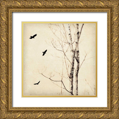 In Flight II Gold Ornate Wood Framed Art Print with Double Matting by Melious, Amy