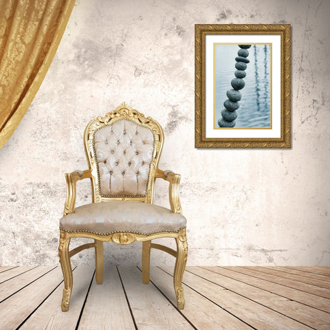 Art with Rocks II Gold Ornate Wood Framed Art Print with Double Matting by Mahan, Kathy