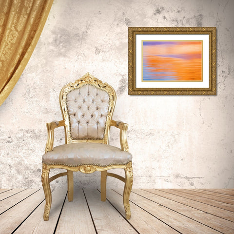 Abstract Reflection I Gold Ornate Wood Framed Art Print with Double Matting by Mahan, Kathy