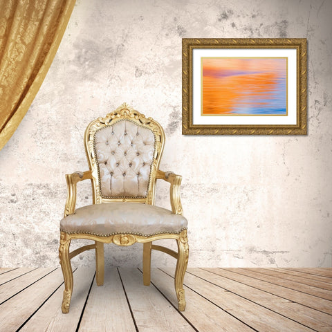 Abstract Reflection II Gold Ornate Wood Framed Art Print with Double Matting by Mahan, Kathy