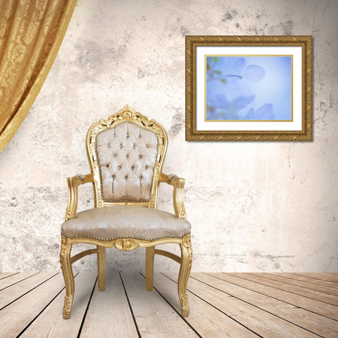 Lime Light Hydrangea III Gold Ornate Wood Framed Art Print with Double Matting by Mahan, Kathy