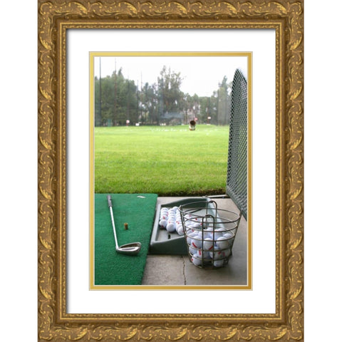 Golf II Gold Ornate Wood Framed Art Print with Double Matting by Millet, Karyn