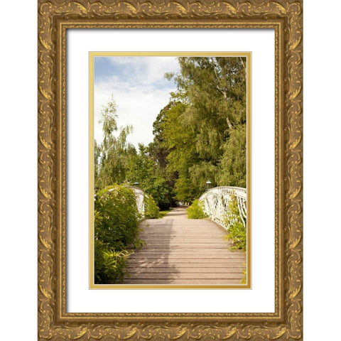 Secret Garden IV Gold Ornate Wood Framed Art Print with Double Matting by Millet, Karyn