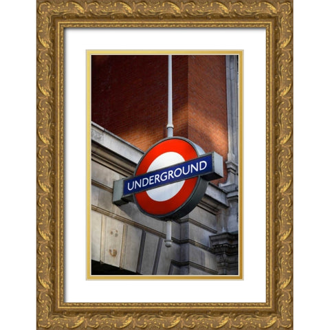 London Underground Gold Ornate Wood Framed Art Print with Double Matting by Millet, Karyn