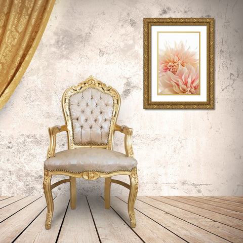 Pink Dahlia II Gold Ornate Wood Framed Art Print with Double Matting by Millet, Karyn