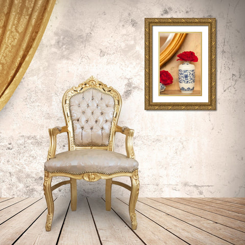 Oriental Vase Gold Ornate Wood Framed Art Print with Double Matting by Millet, Karyn