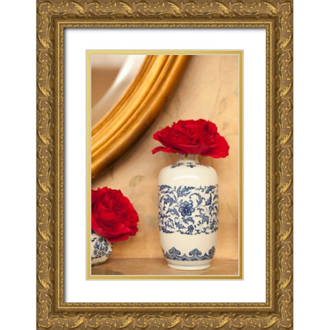 Oriental Vase Gold Ornate Wood Framed Art Print with Double Matting by Millet, Karyn