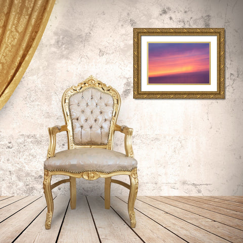 Sunset I Gold Ornate Wood Framed Art Print with Double Matting by Millet, Karyn
