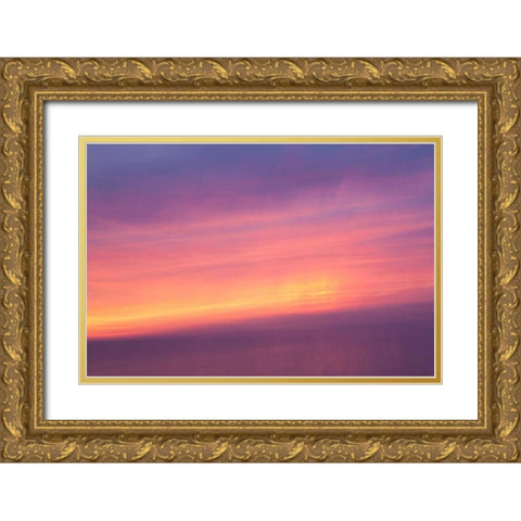 Sunset I Gold Ornate Wood Framed Art Print with Double Matting by Millet, Karyn