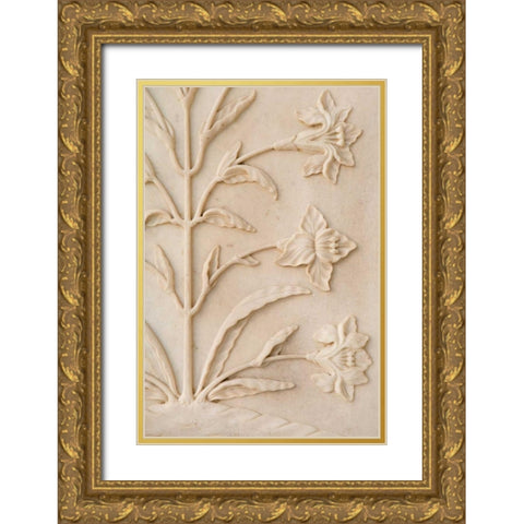 Stonework Detail II Gold Ornate Wood Framed Art Print with Double Matting by Millet, Karyn