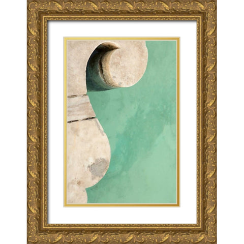 Stonework Detail III Gold Ornate Wood Framed Art Print with Double Matting by Millet, Karyn