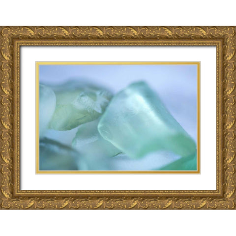 Sea Glass IV Gold Ornate Wood Framed Art Print with Double Matting by Millet, Karyn
