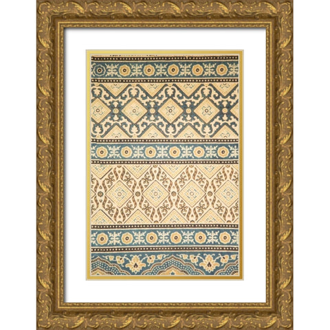 Mosaic I Gold Ornate Wood Framed Art Print with Double Matting by Millet, Karyn
