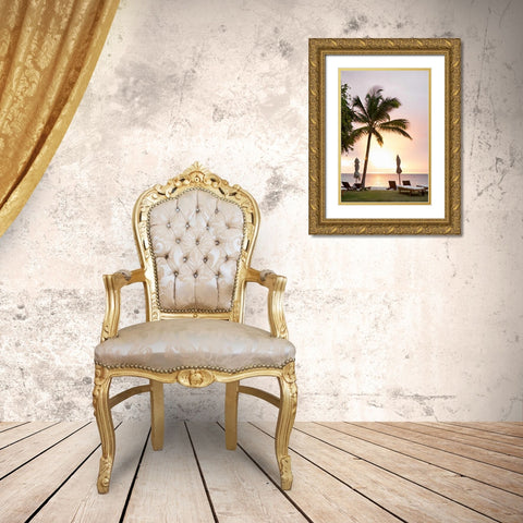 Peaceful Caribbean II Gold Ornate Wood Framed Art Print with Double Matting by Millet, Karyn